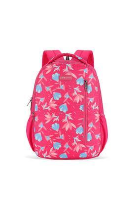 zipper liliane daf polyester women's casual wear backpack - magenta