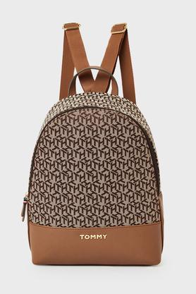 zipper melissa il jacquard women's casual wear backpack - brown