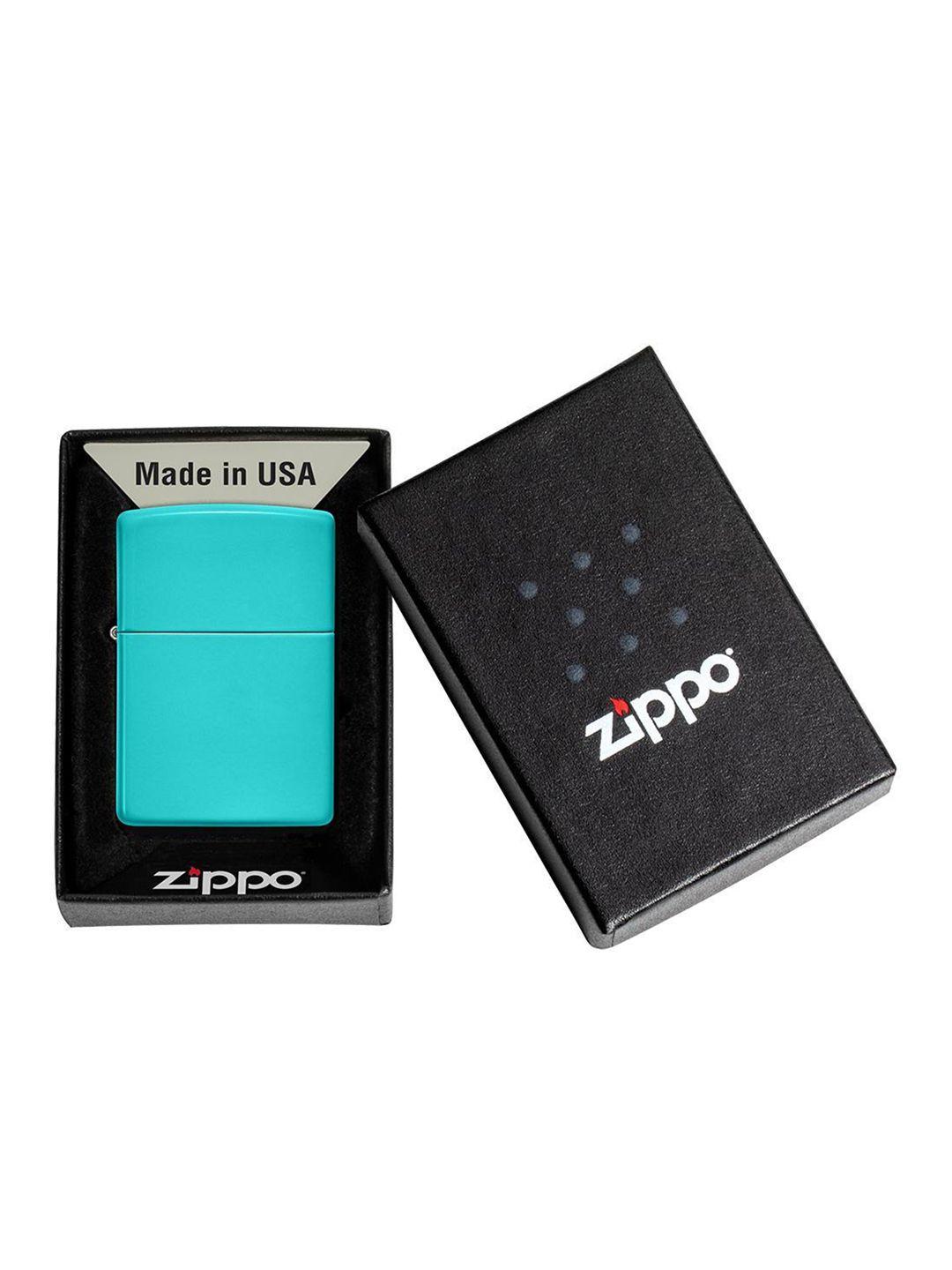 zippo turquoise blue pocket lighter