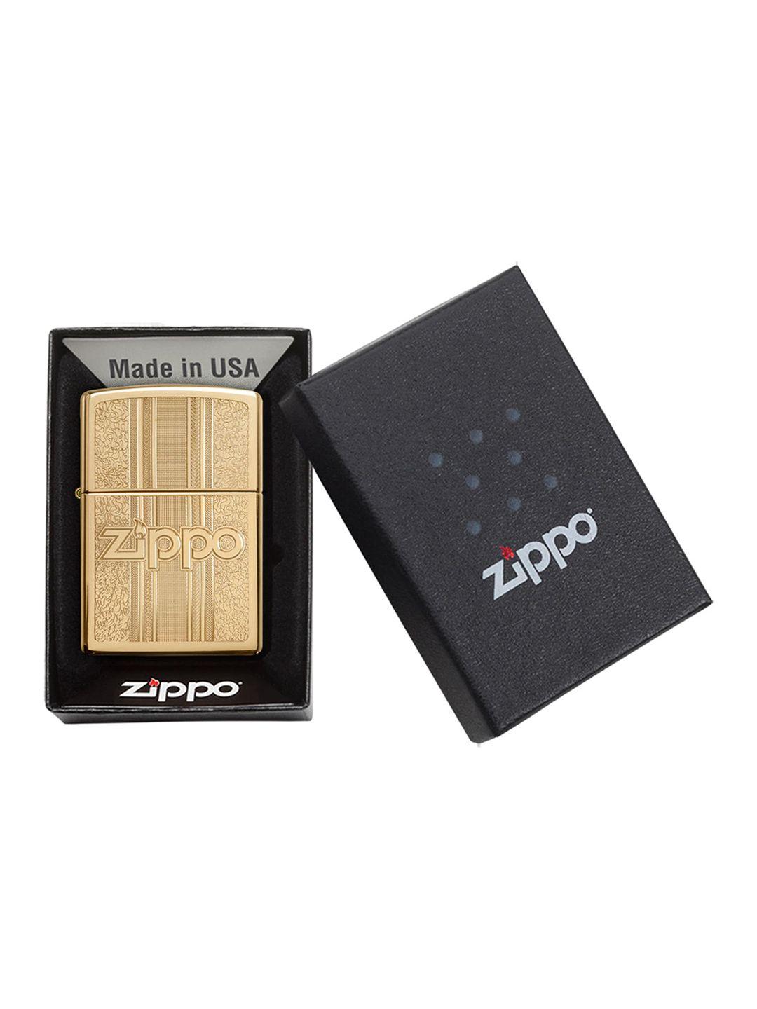 zippo and pattern design high polish brass pocket lighter