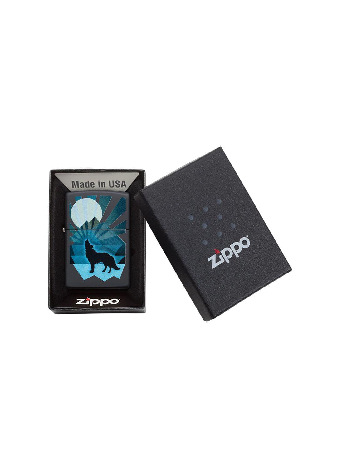 zippo black & blue pocket lighter