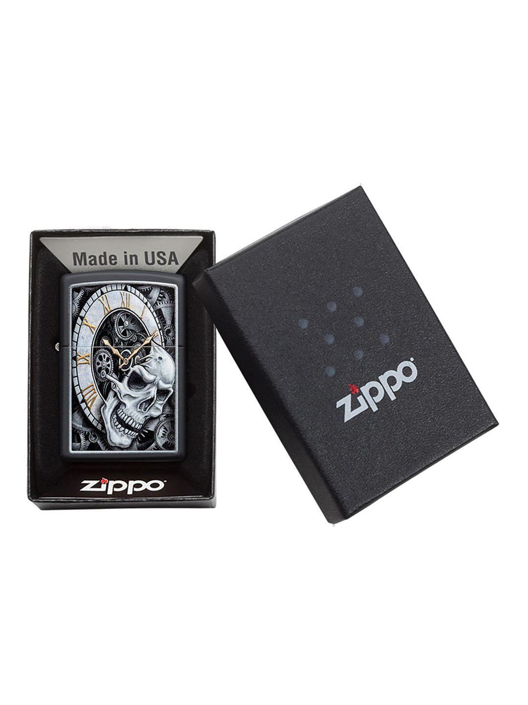 zippo black & grey pocket lighter