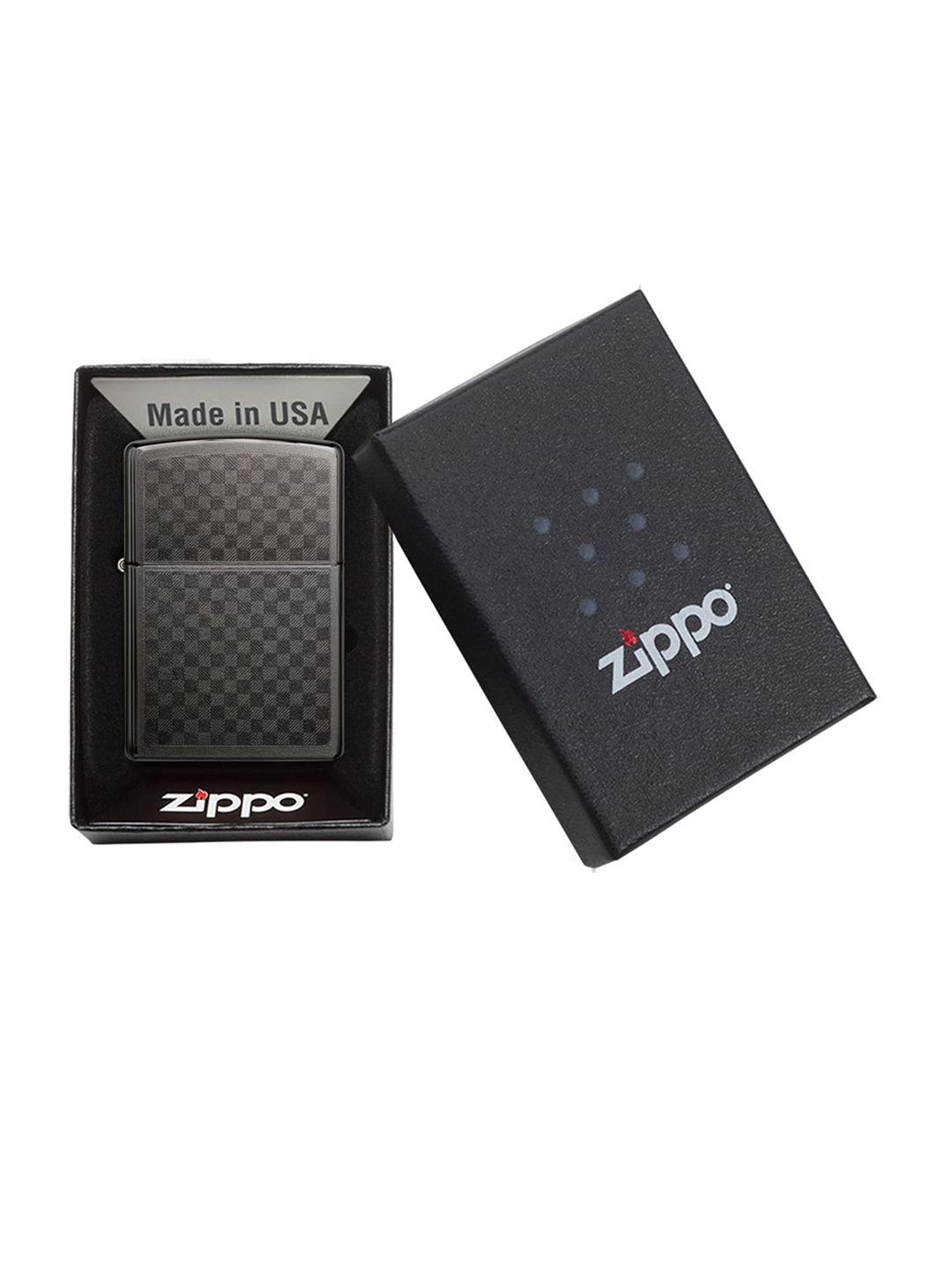 zippo black iced carbon fiber design pocket lighter