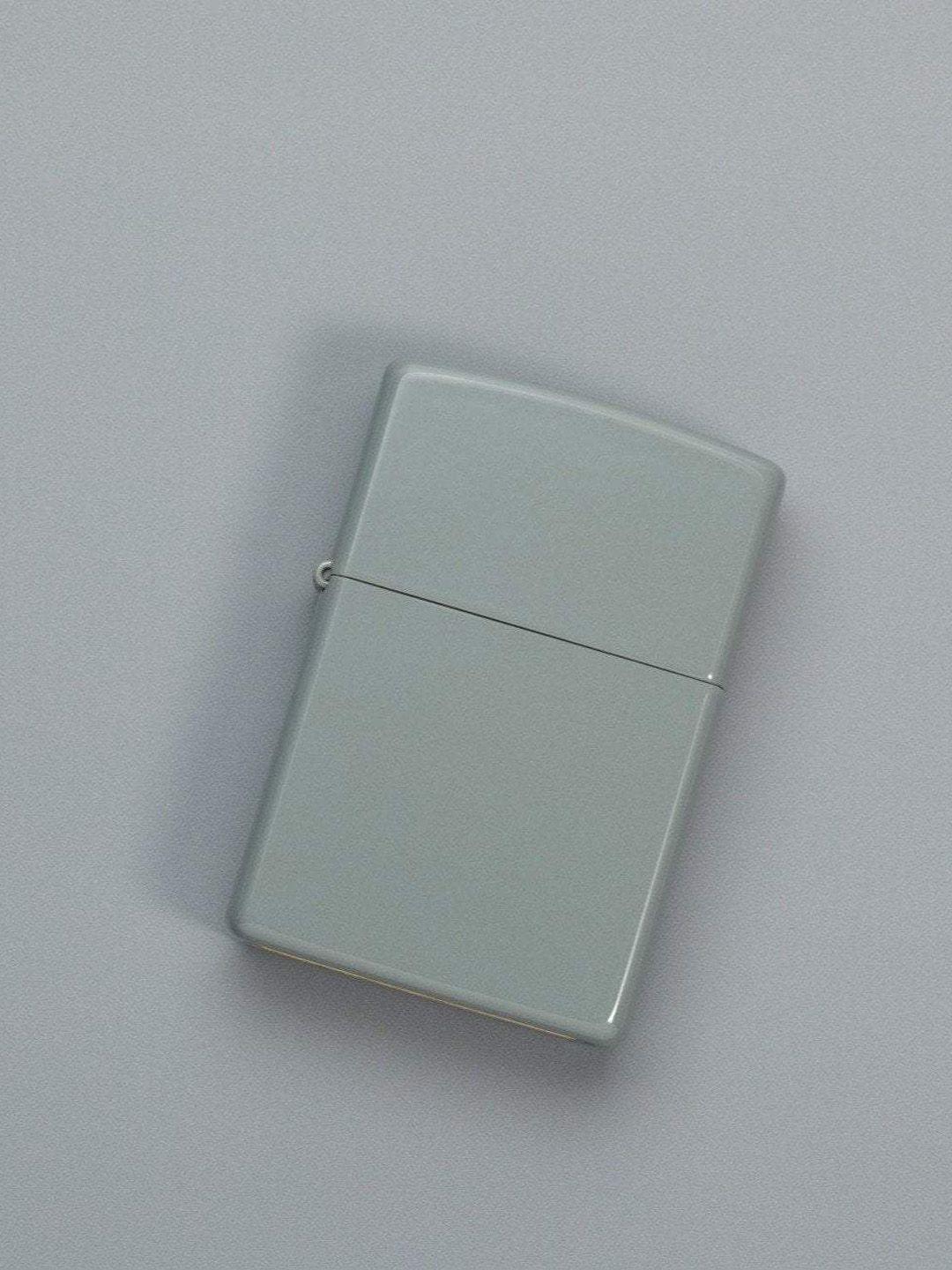 zippo grey classic flat pocket lighter