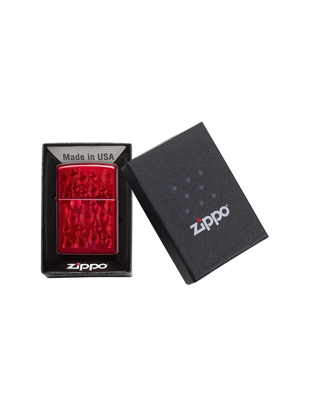 zippo iced flame candy apple red pocket lighter