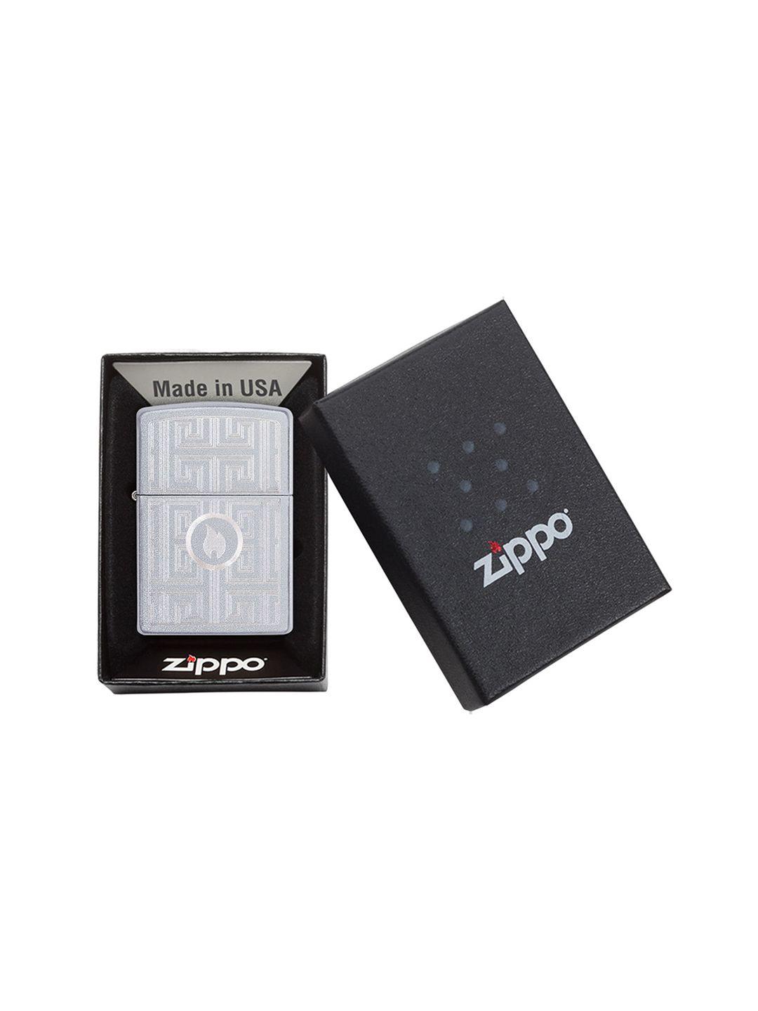 zippo silver-toned satin chrome pocket lighter