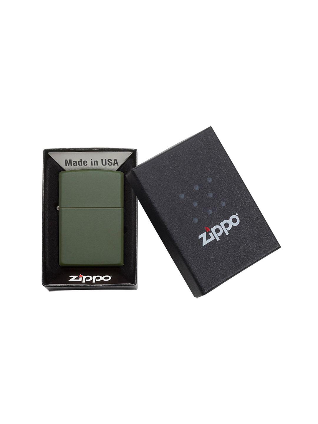 zippo unisex green solid matte pocket lighter