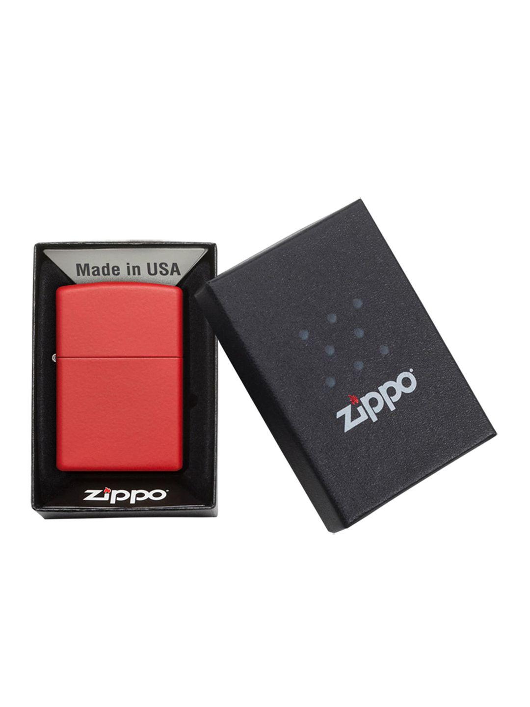zippo unisex red matte pocket lighter