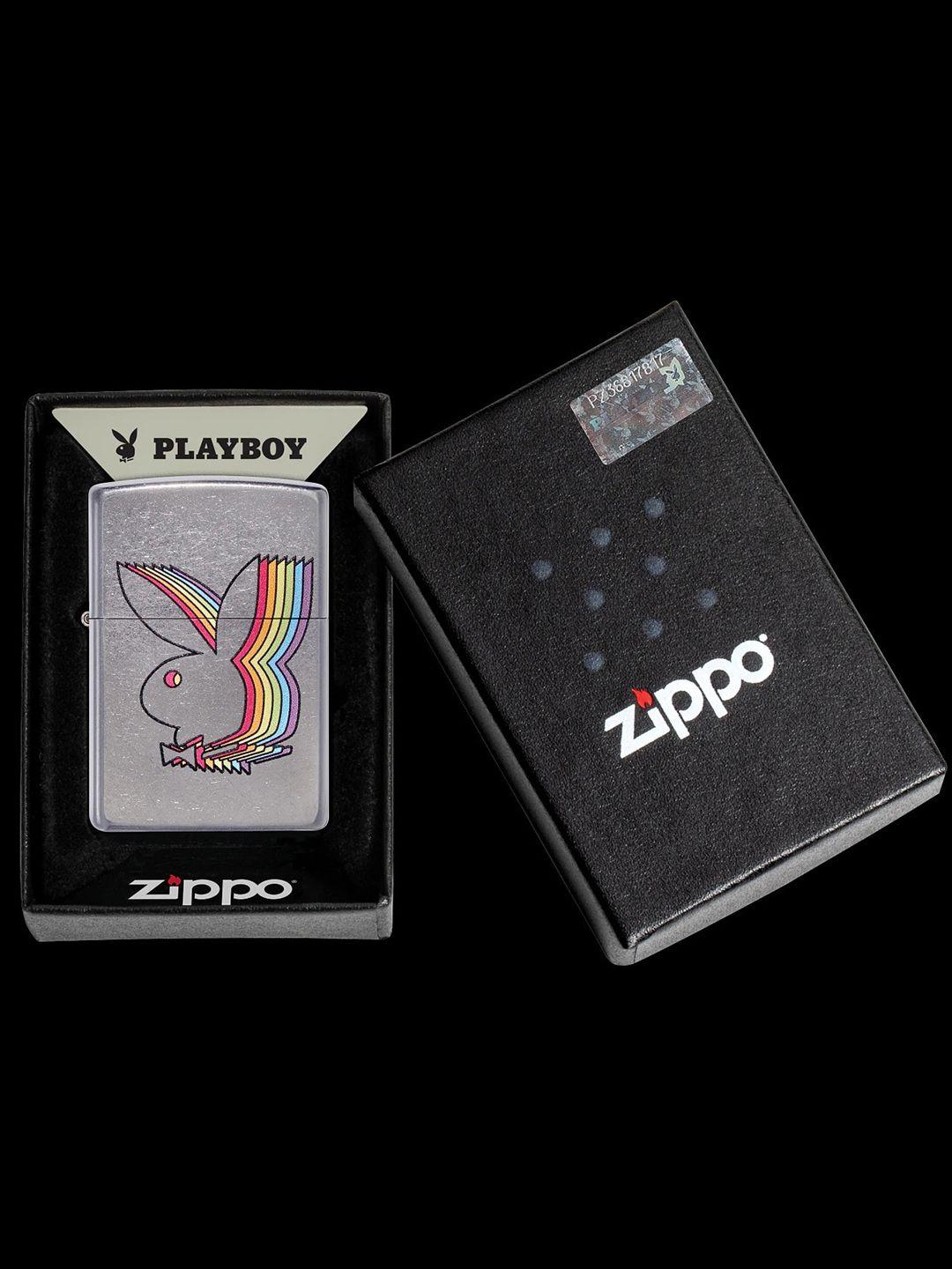 zippo unisex silver-colored playboy pocket lighter