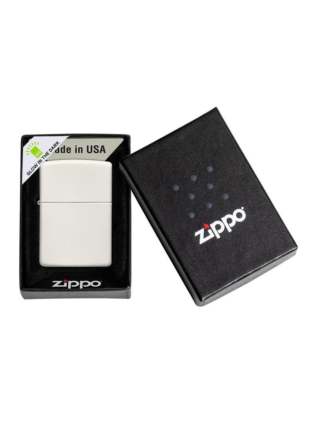 zippo unisex silver-toned classic glow in the dark pocket lighter