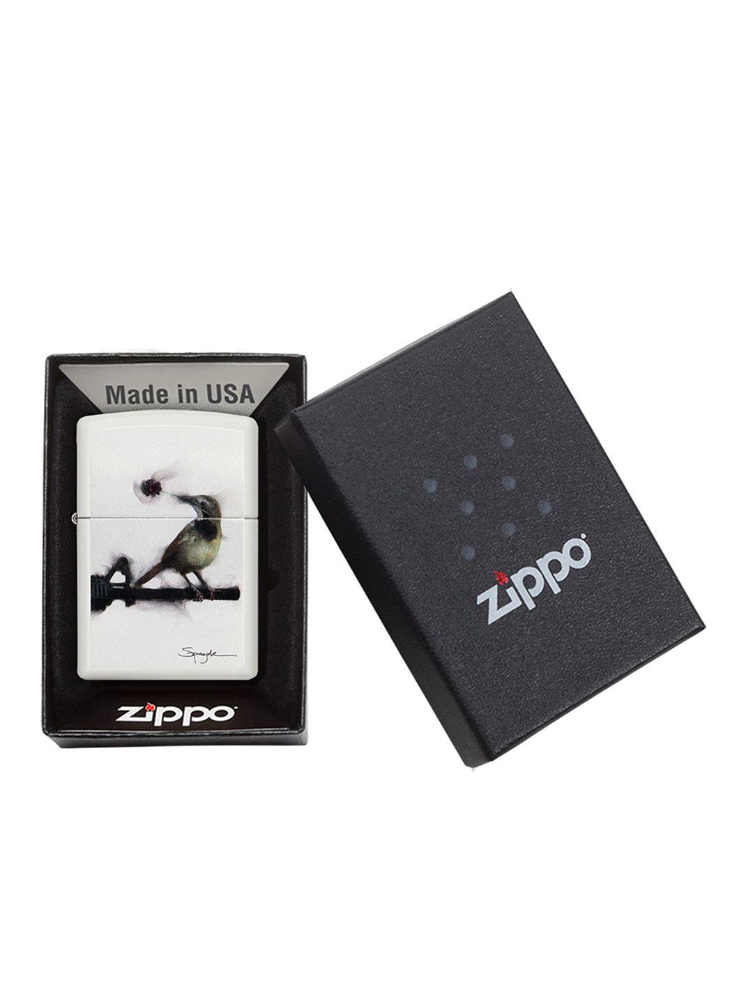 zippo white & black pocket lighter
