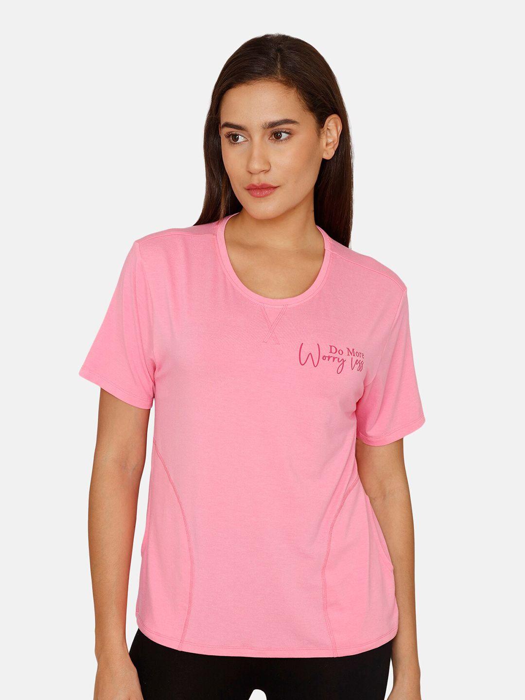 zivame women pink t-shirt