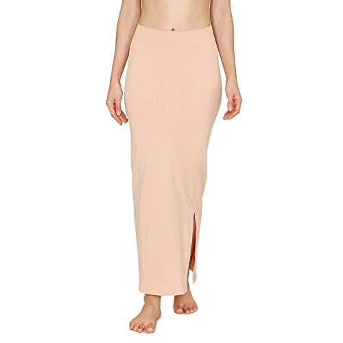 zivame all day slit mermaid saree shapewear |shaping petticoat- skin