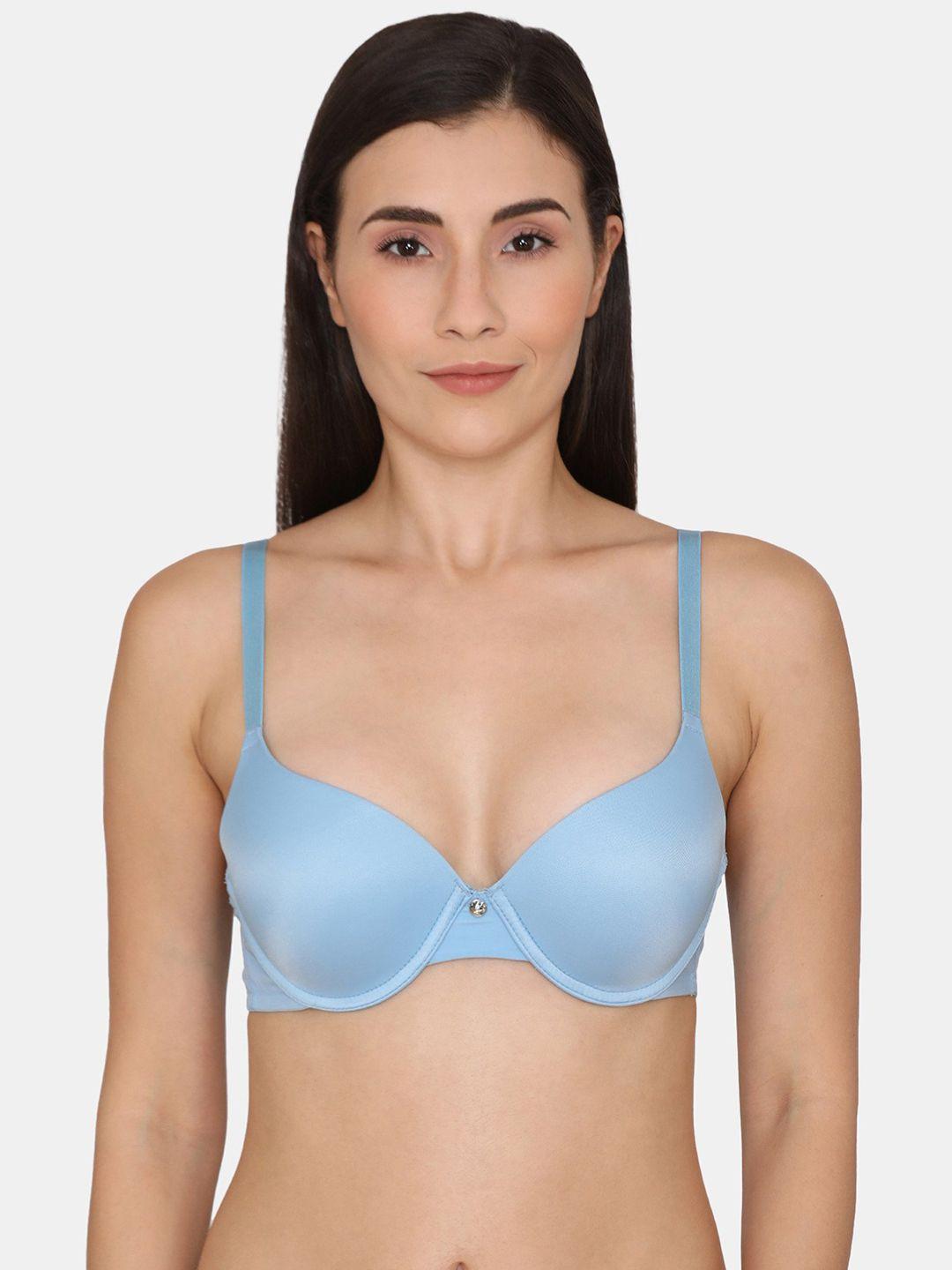 zivame blue bra underwired lightly padded