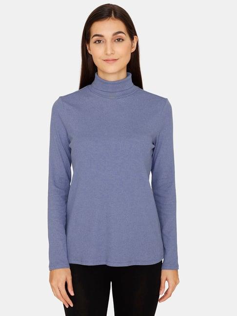 zivame blue relaxed fit top