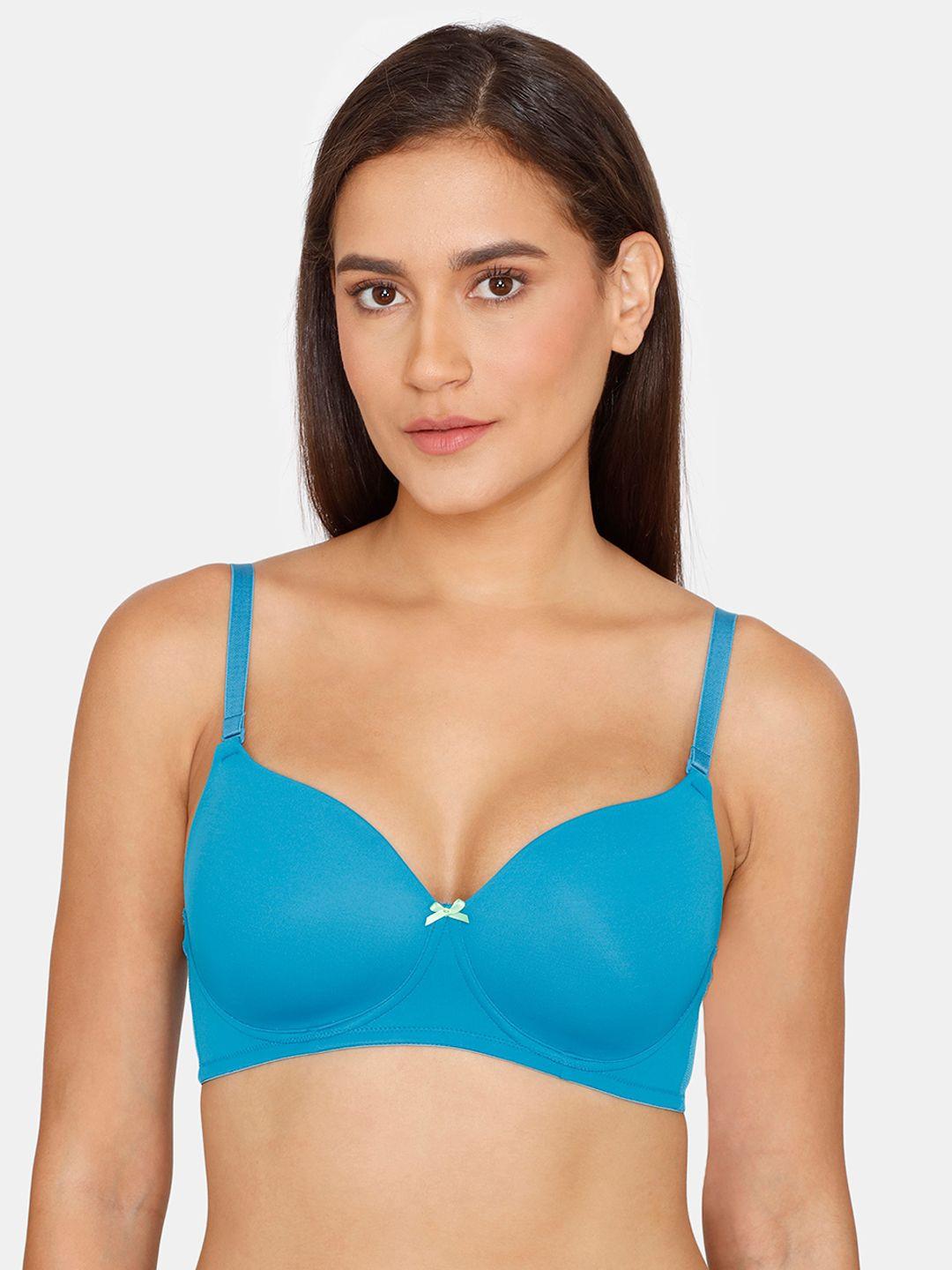 zivame blue t-shirt  lightly padded  bra zi112ifashablue