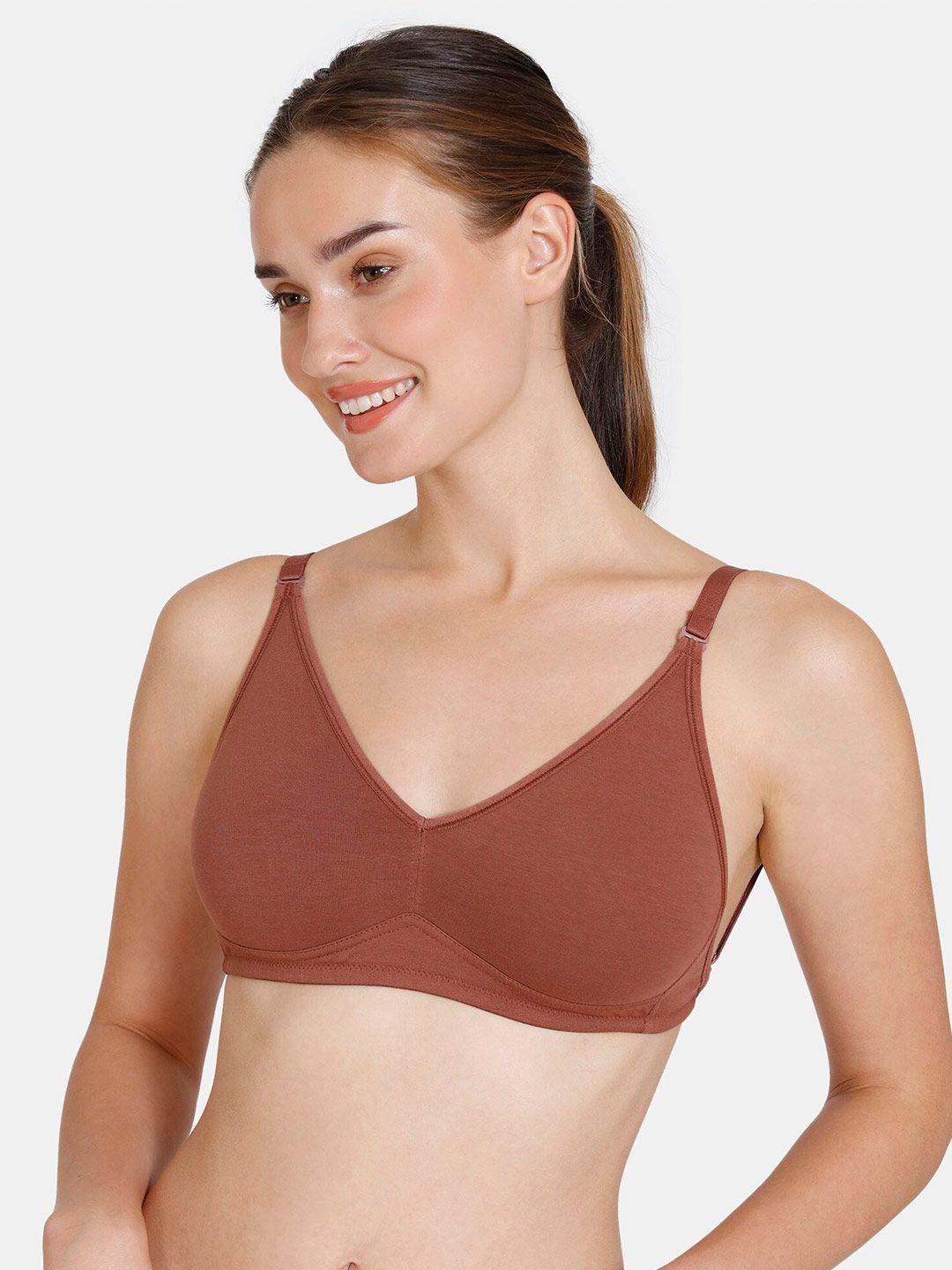 zivame brown bra half coverage