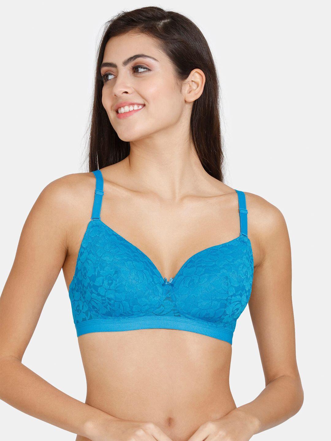 zivame floral lightly padded bra