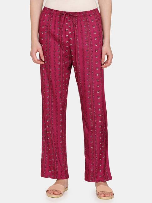 zivame fuchsia printed pyjamas