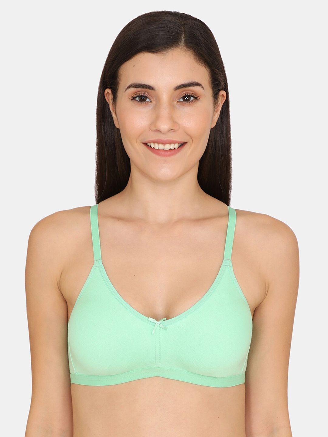 zivame green solid non-padded non-wired t-shirt bra-zi10j6fasha