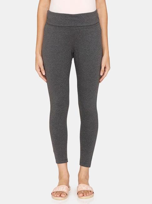 zivame grey relaxed fit tights