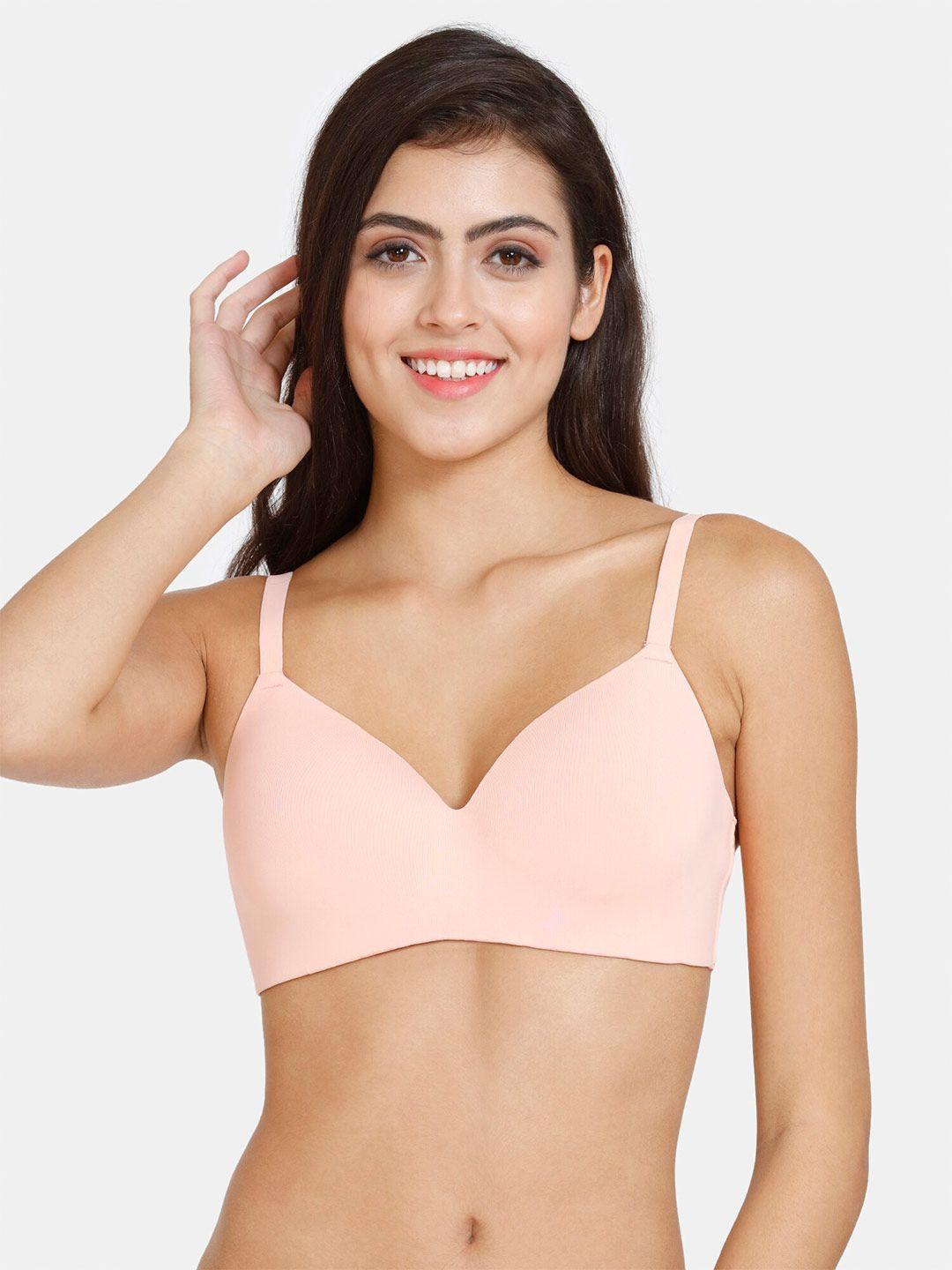 zivame half coverage lightly padded all day comfort seamless t-shirt bra