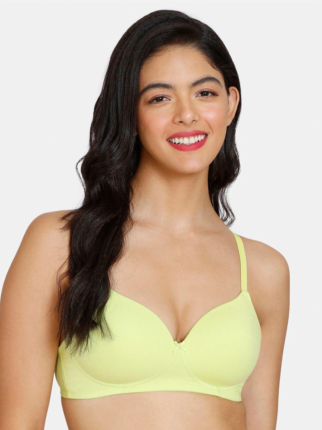 zivame half coverage lightly padded t-shirt bra with all day comfort