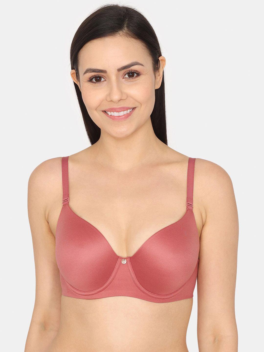 zivame half coverage underwired lightly padded all day comfort t-shirt bra