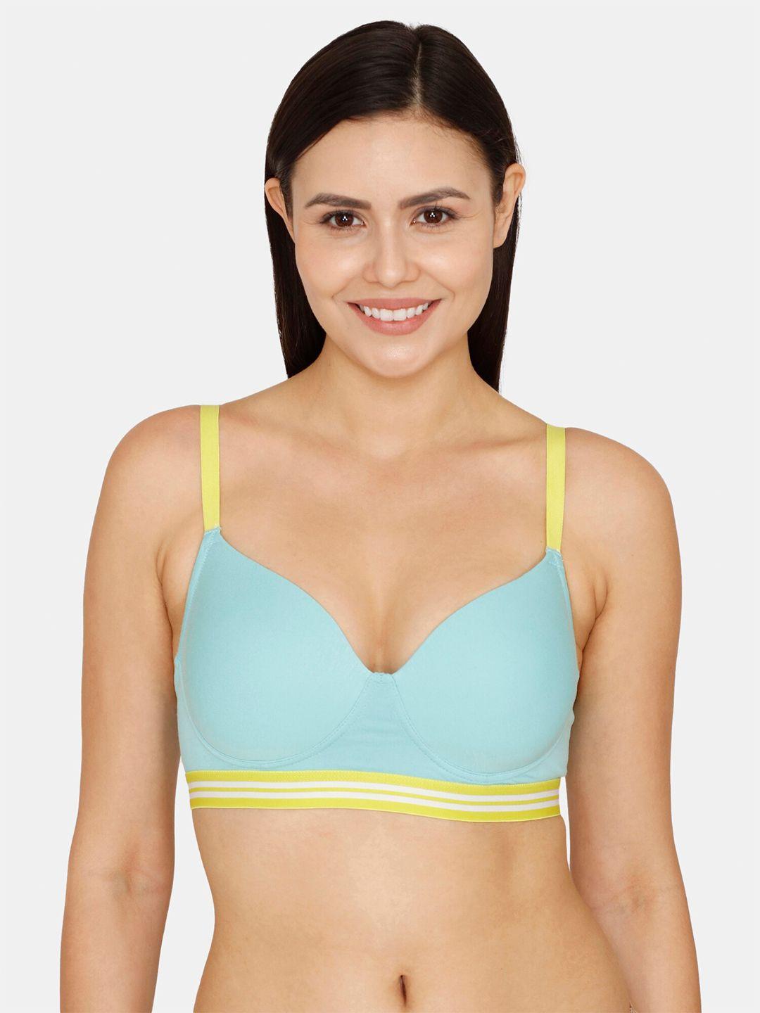 zivame lightly padded cotton t-shirt bra