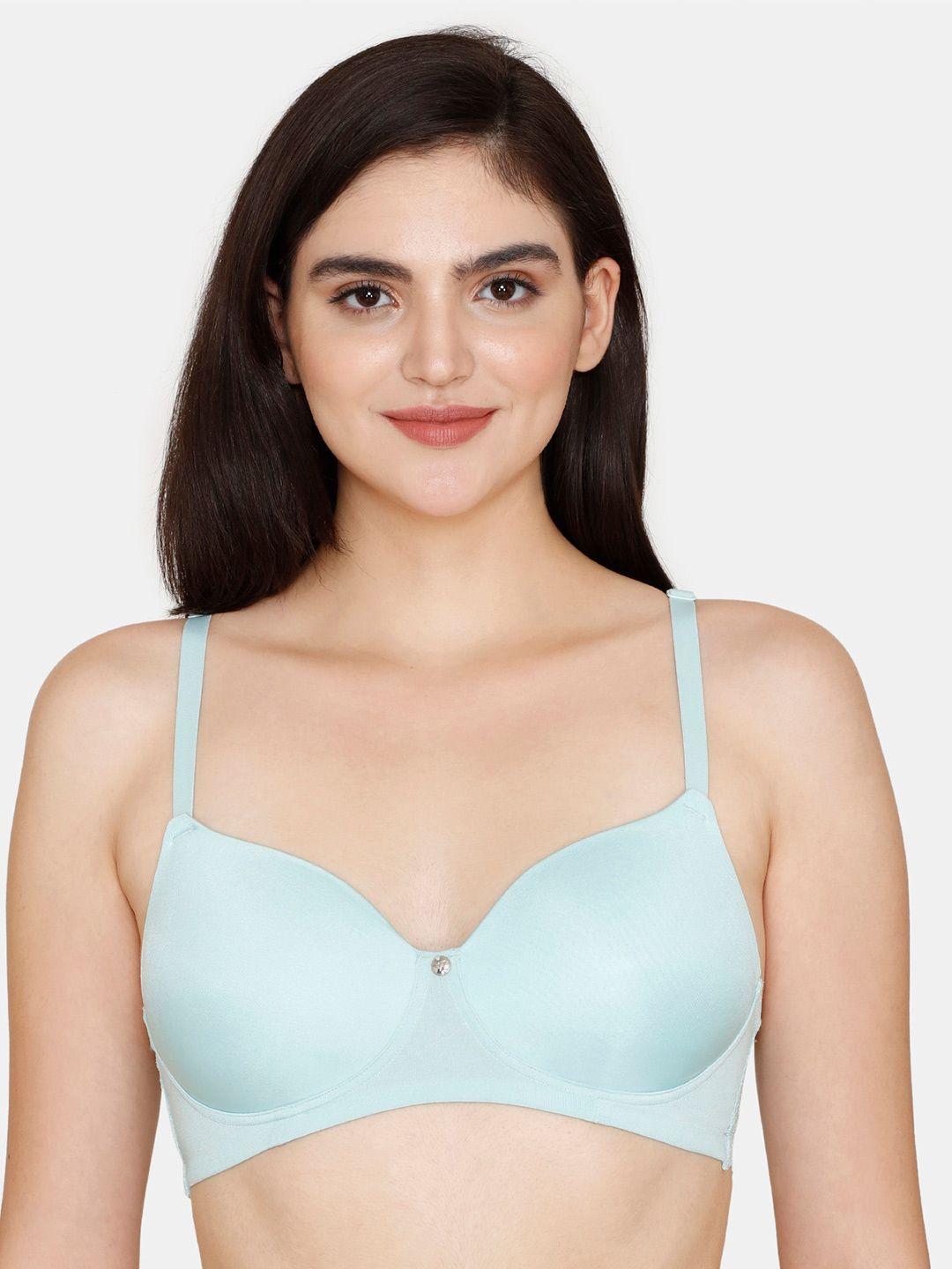 zivame lightly padded non-wired seamless t-shirt bra