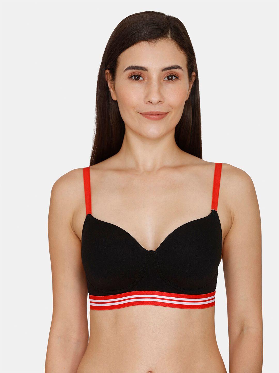 zivame lightly padded non wired super supportive t-shirt bra