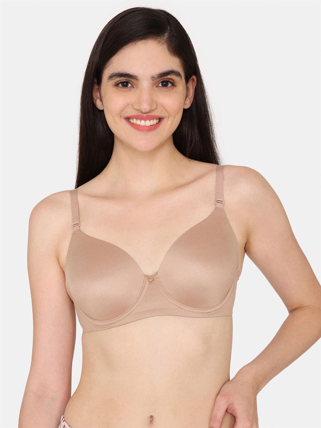 zivame medium coverage underwired lightly padded bra all day comfort