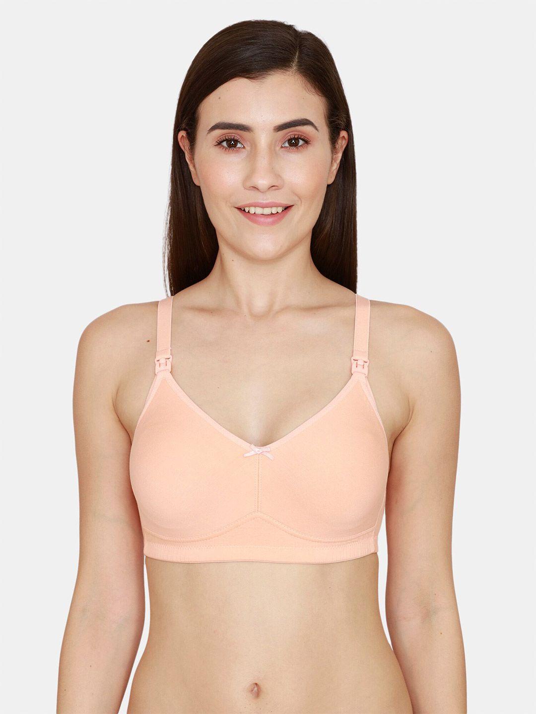 zivame non-padded non-wired half coverage all day comfort t-shirt bra