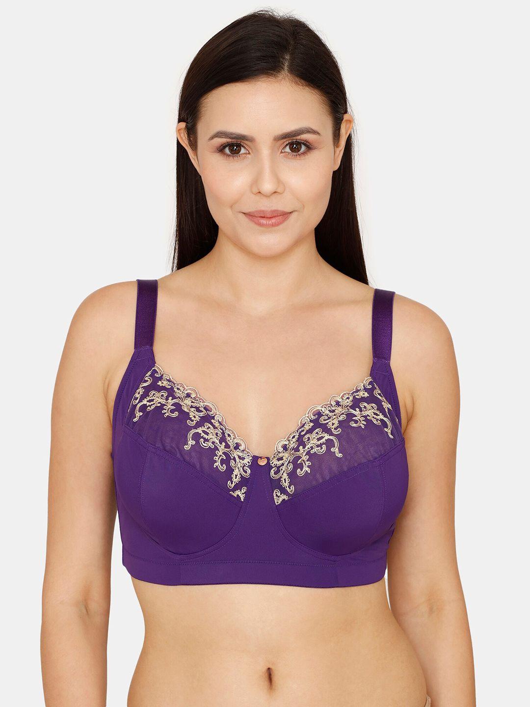 zivame non-wired non padded full coverage printed everyday bra