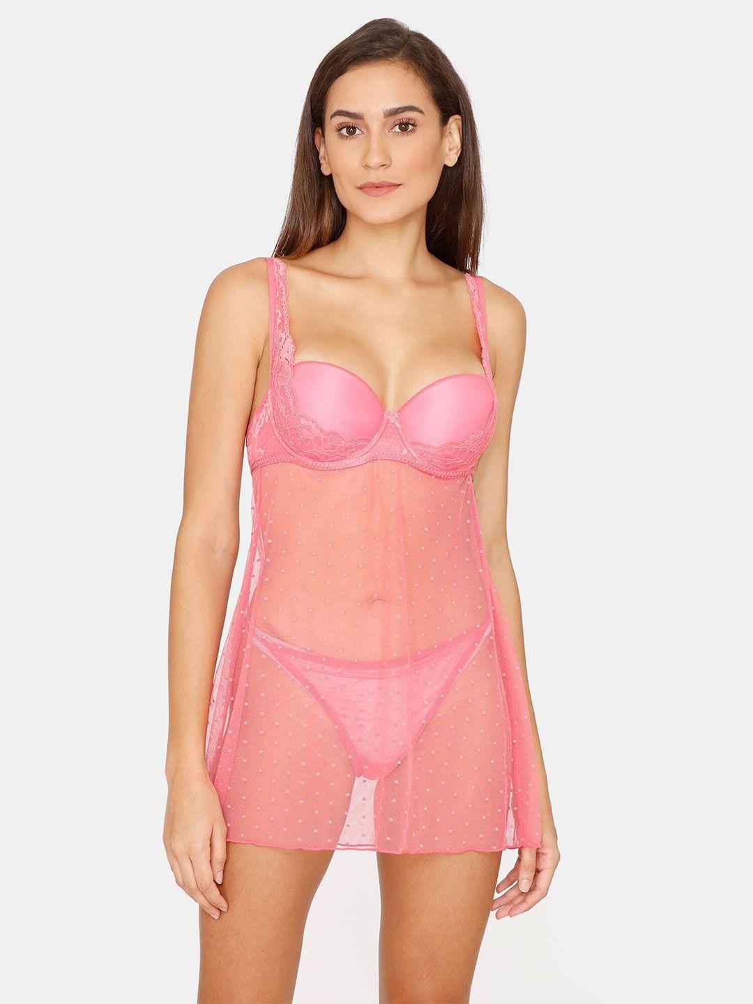 zivame pink baby doll