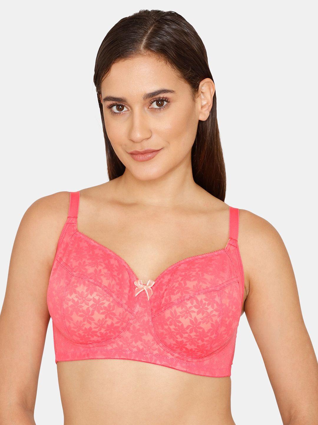 zivame pink floral t-shirt bra