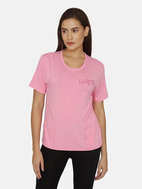 zivame pink graphic print t-shirt