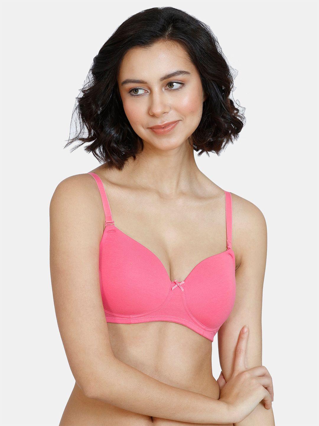 zivame pink t-shirt bra