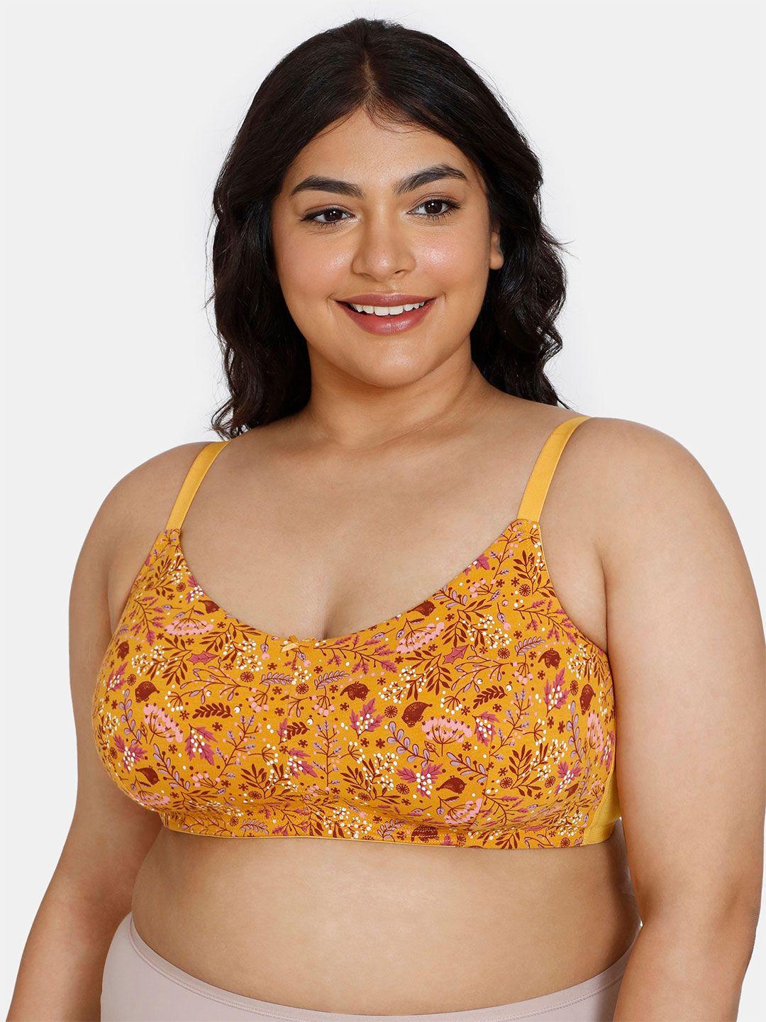 zivame plus size floral non-padded everday bra