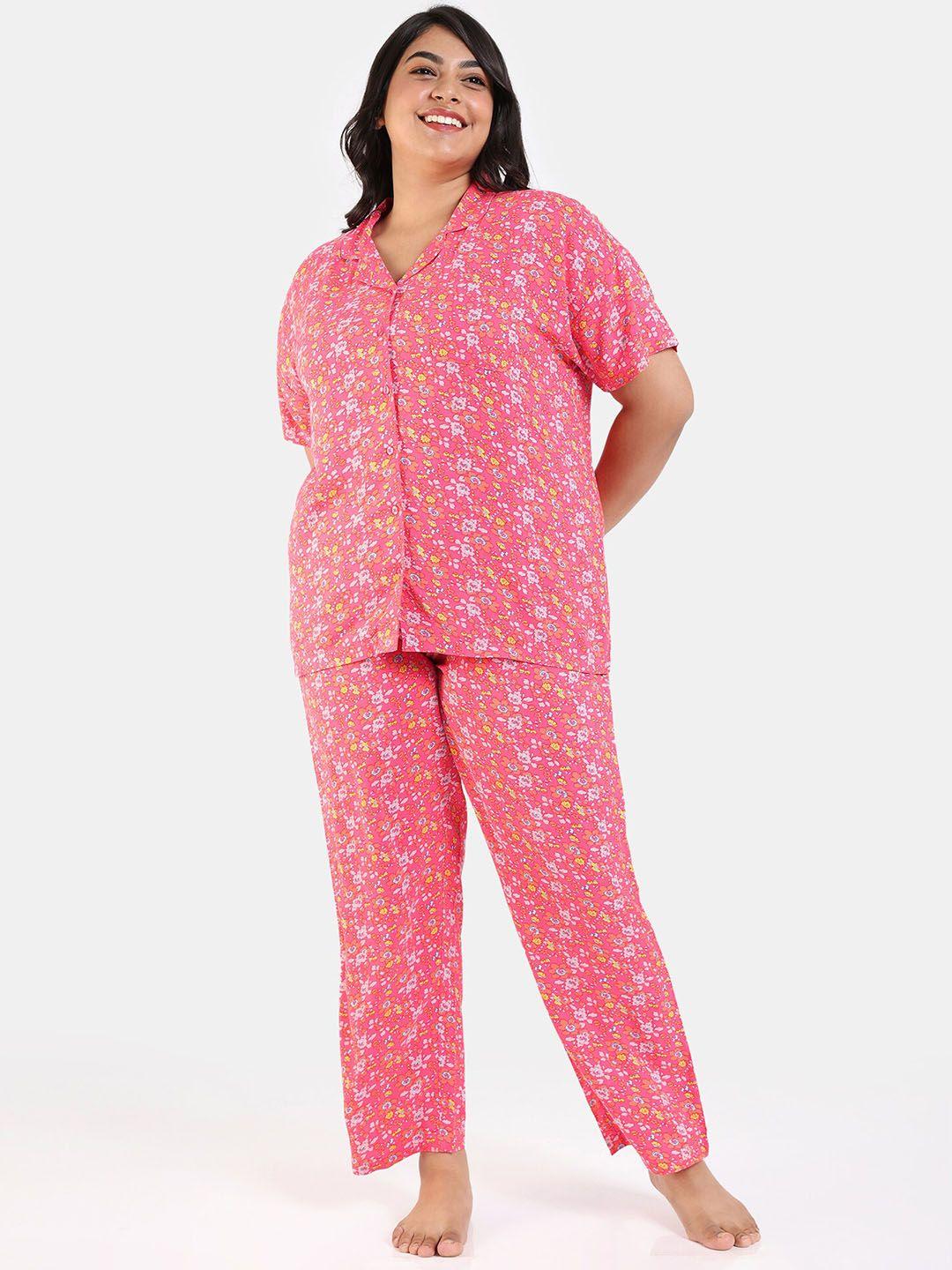 zivame plus size printed night suit