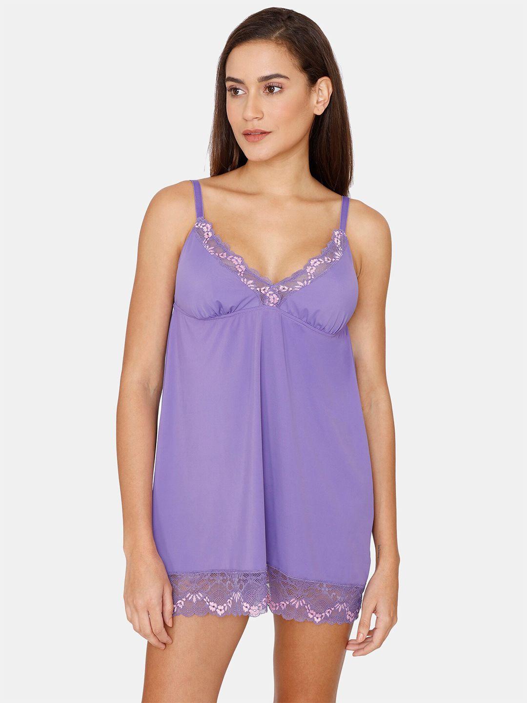 zivame purple baby doll