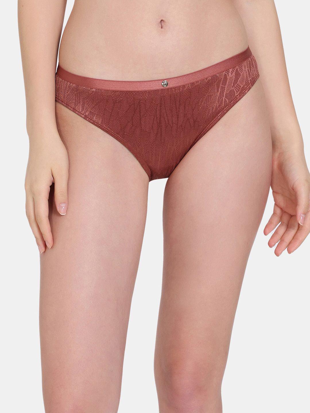 zivame self design lace hipster briefs