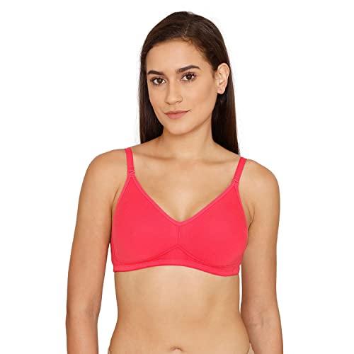 zivame women's cotton non padded wired 3/4th coverage transparent back bra (zi10tacoredpink0034b_red_34b)