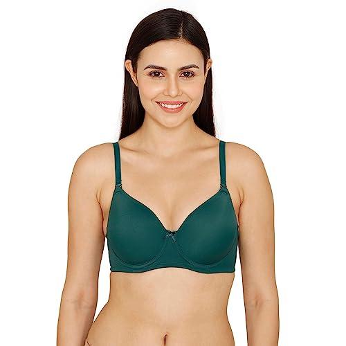 zivame women's nylon wired casual padded bra (zi1952fashablue0032b_botanical garden