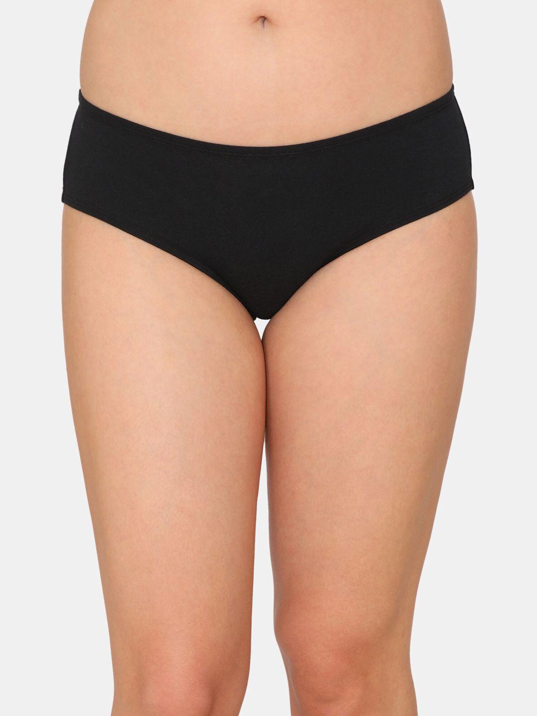 zivame women black solid hipster briefs zi2555core0blak