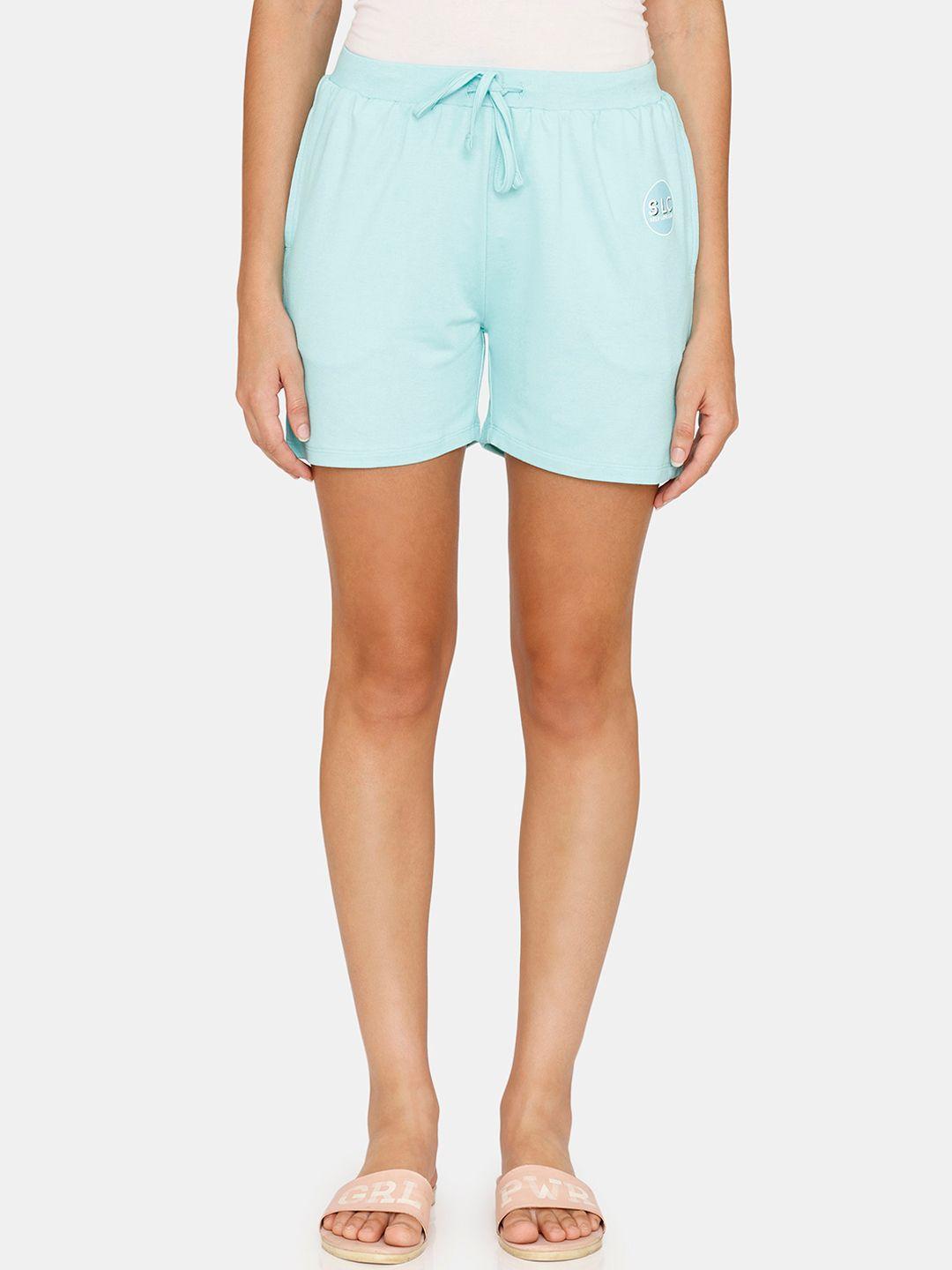 zivame women blue shorts