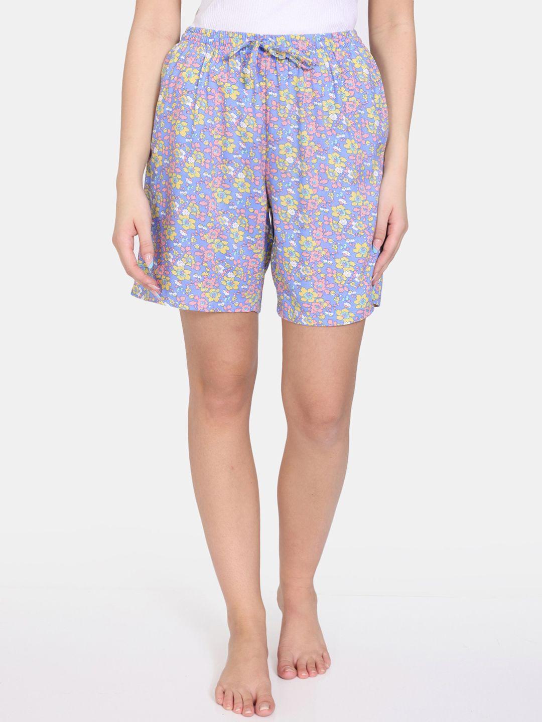 zivame women floral printed shorts