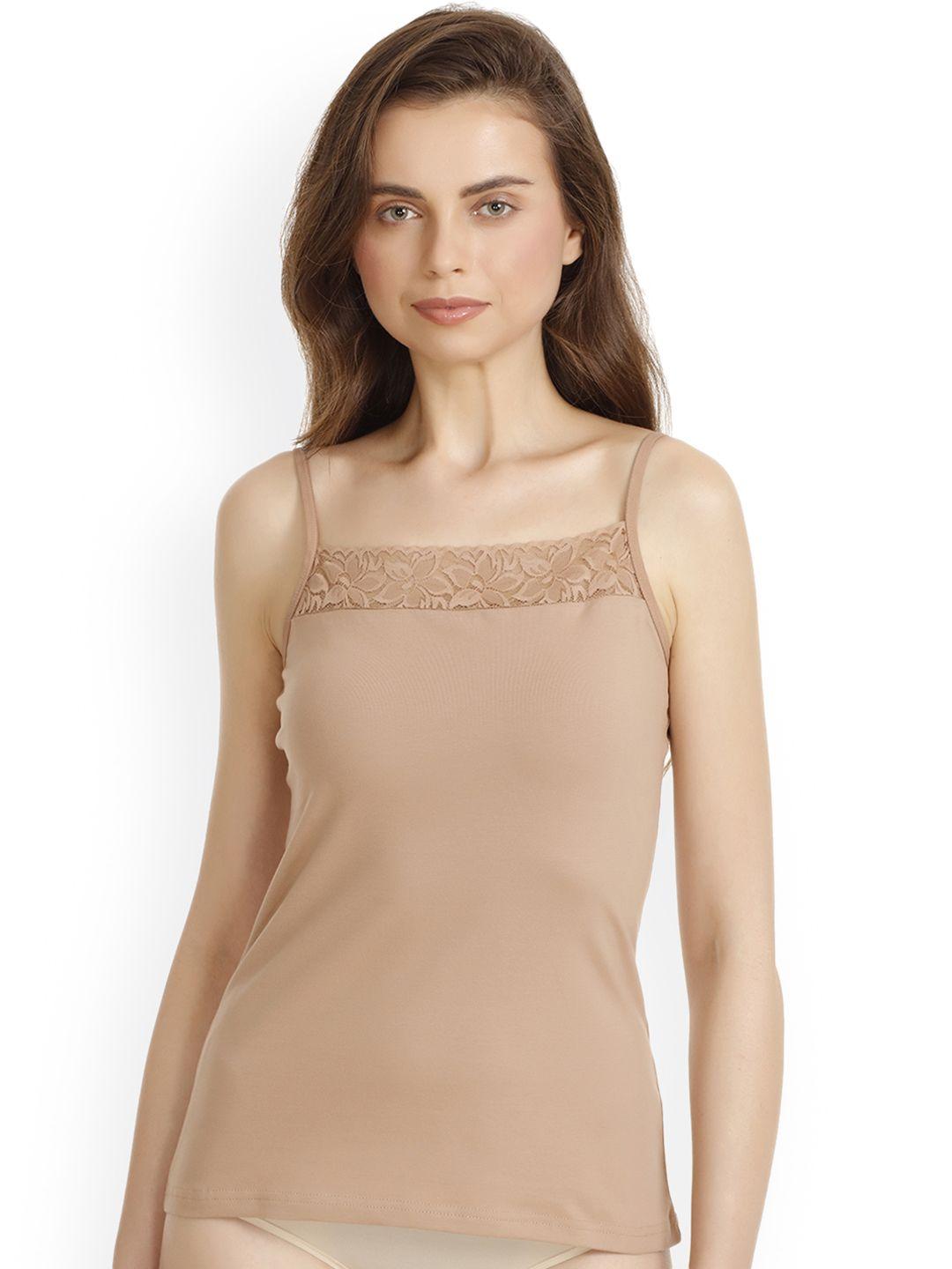 zivame women nude square neck camisole