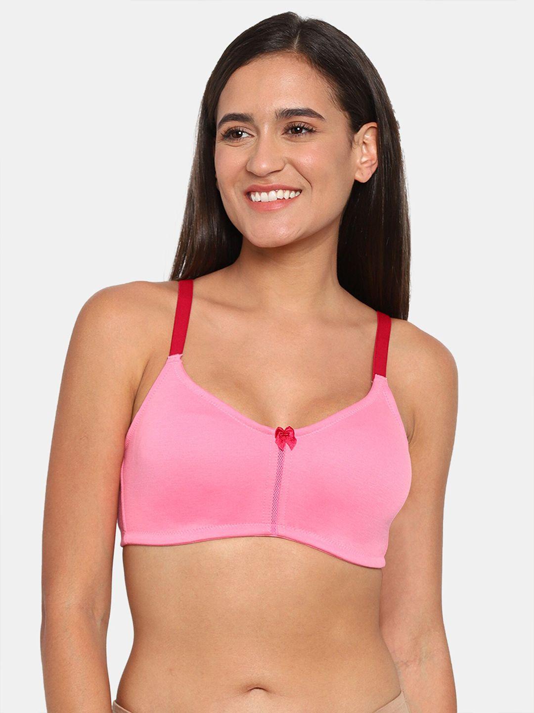 zivame women pink non padded bra