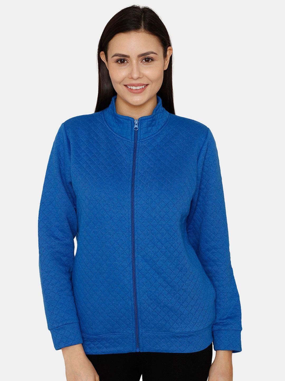 zivame women solid front-open sweatshirt